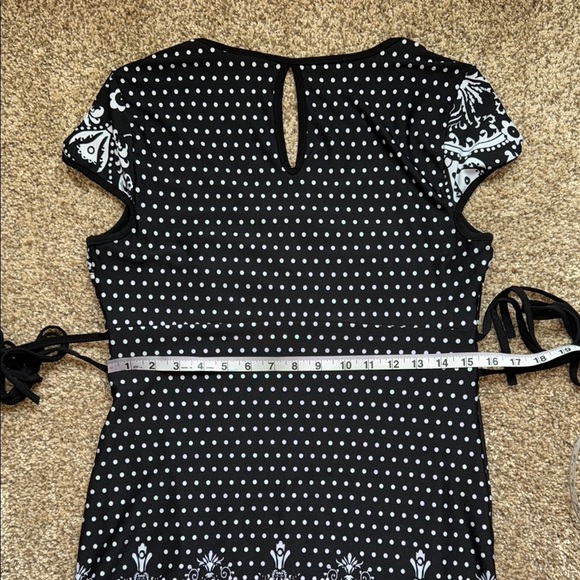 Reitmans Dress Black and White Sheath Sweetheart Neckline Women's Size M - Picture 14 of 16